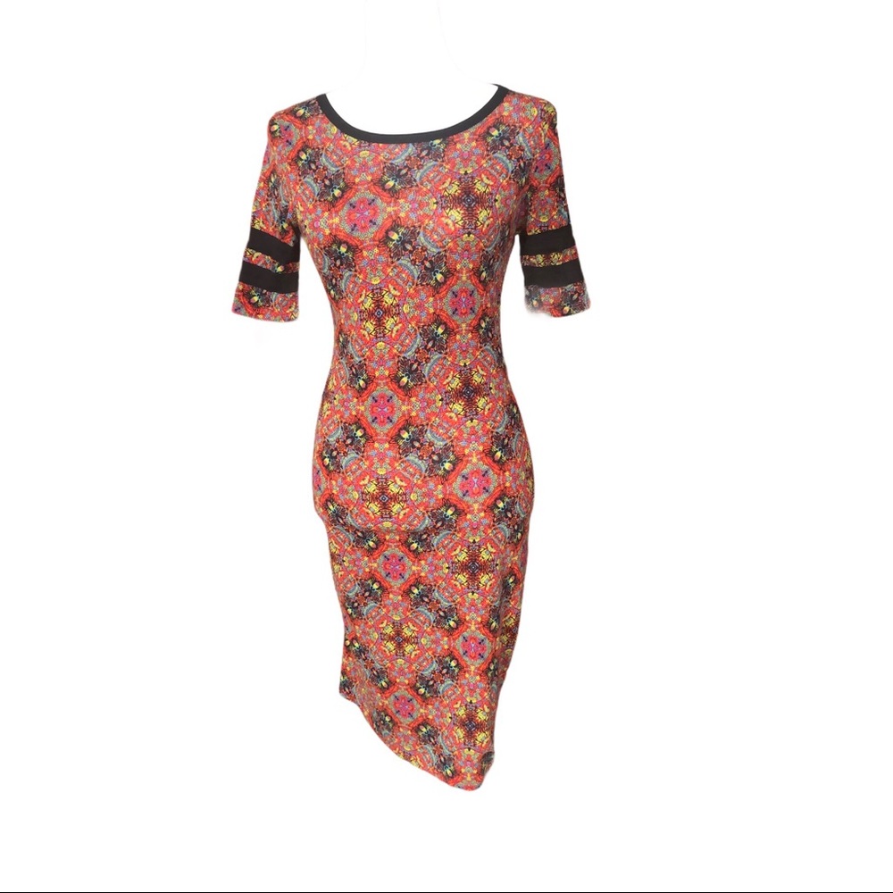 LuLaRoe Print Dress Simply Comfort Sz XXS